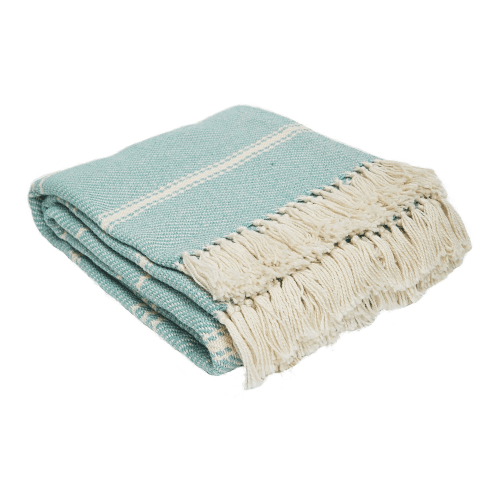Image showing the Oxford Stripe, 230 x 130cm, Teal product.