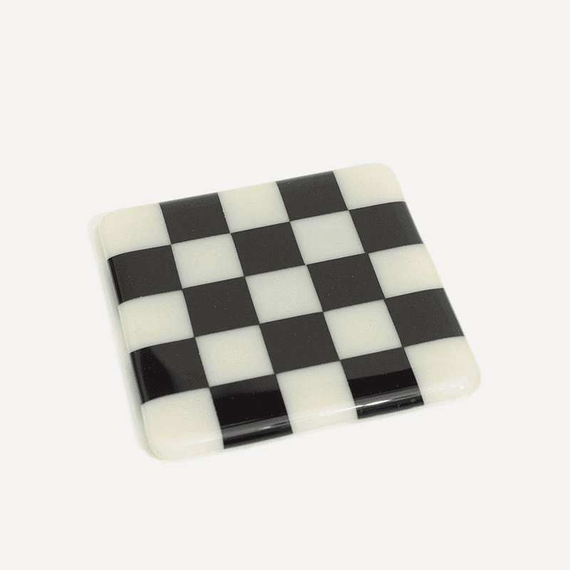 David Perry Oceanside Set of 4 Coasters, 10cm x 10cm, Black & Cream