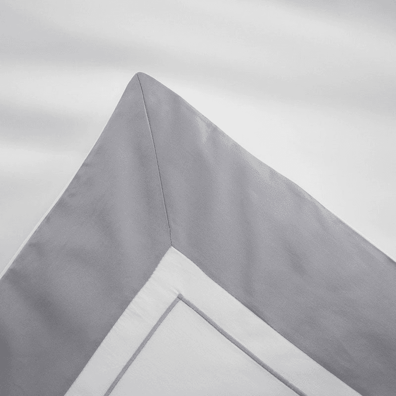 Lutece - 300 Thread Count Egyptian Cotton Sateen King pillowcase, 50 x 90cm, Platine