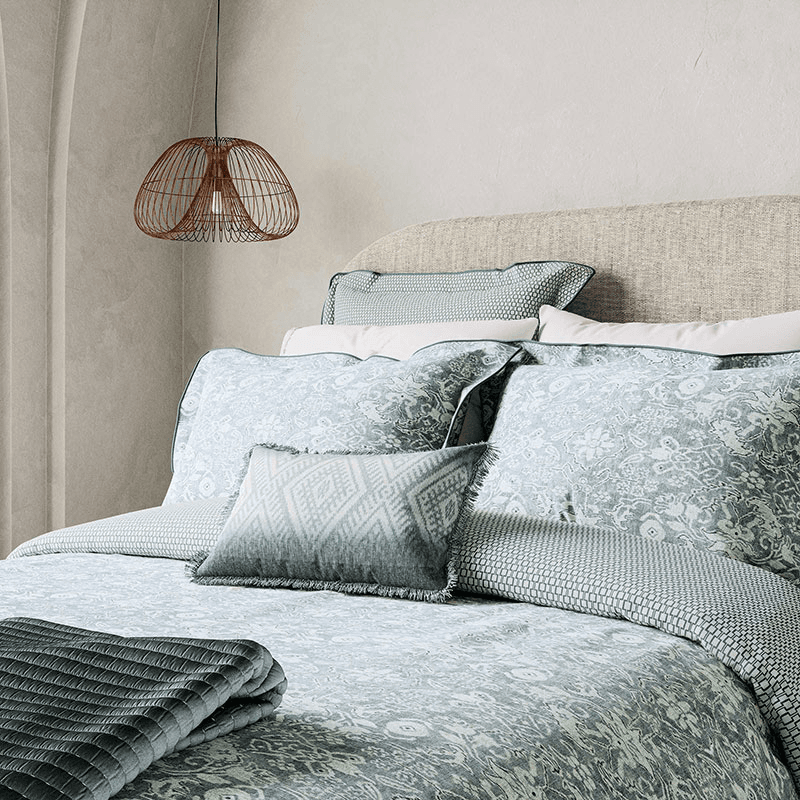 Saja Duvet Cover, Super King, Duck Egg