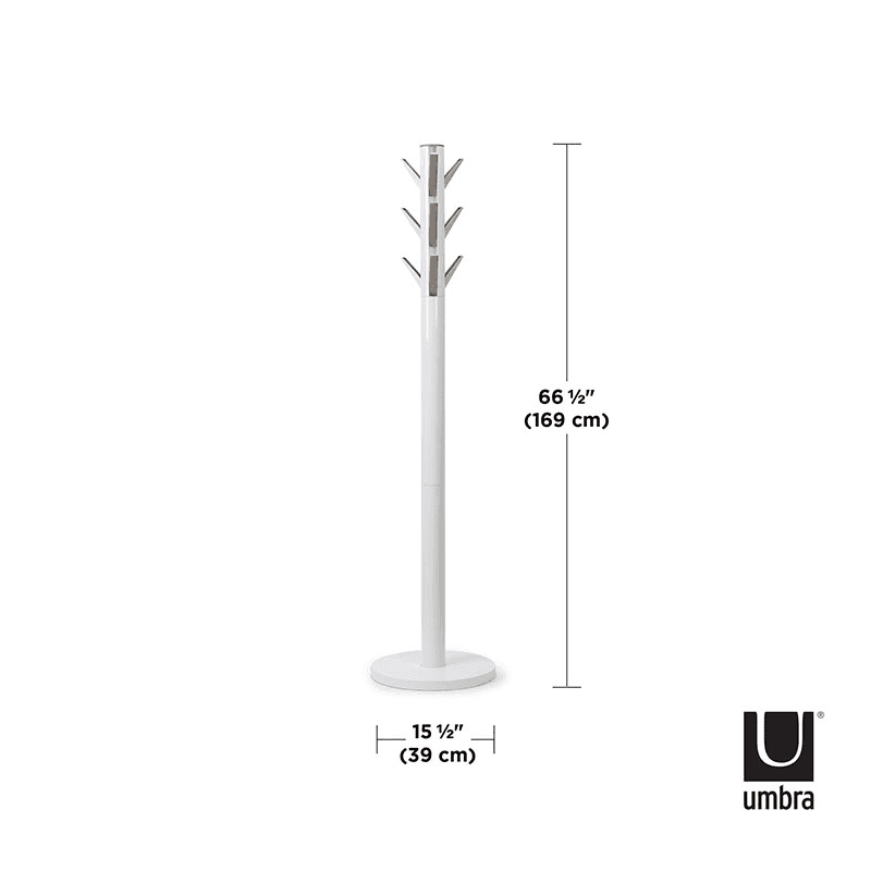 Flapper Coat Rack, H168cm, White