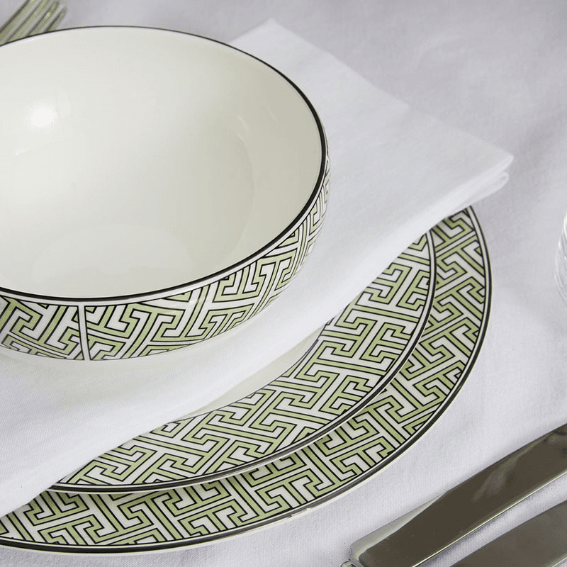 Maze Breakfast Bowl, D15cm, Apple Green