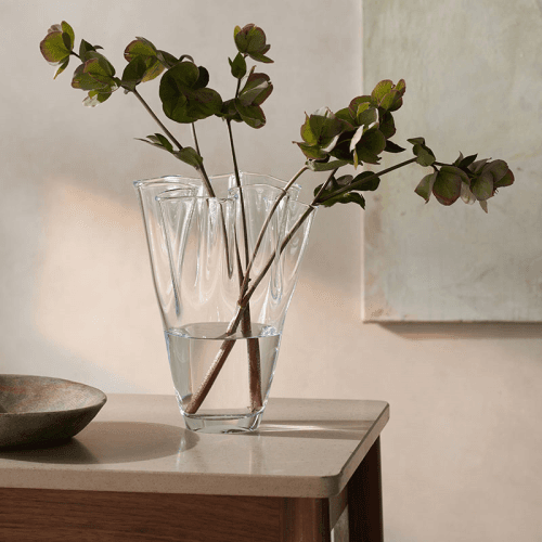 Image showing the Witcombe Frill Vase, H28cm, Clear product.