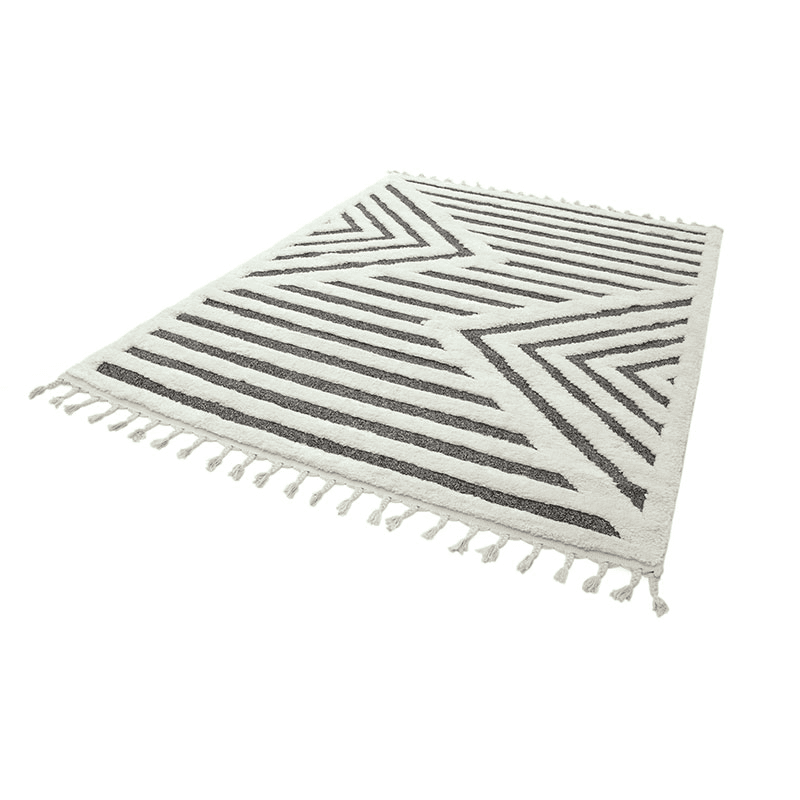 Arianna shard shaggy moroccan rug, 200 x 290cm, Cream