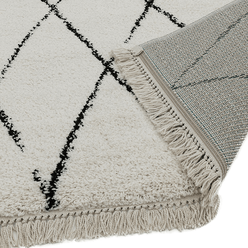 Rocco diamond berber style rug, 200 x 290cm, cream
