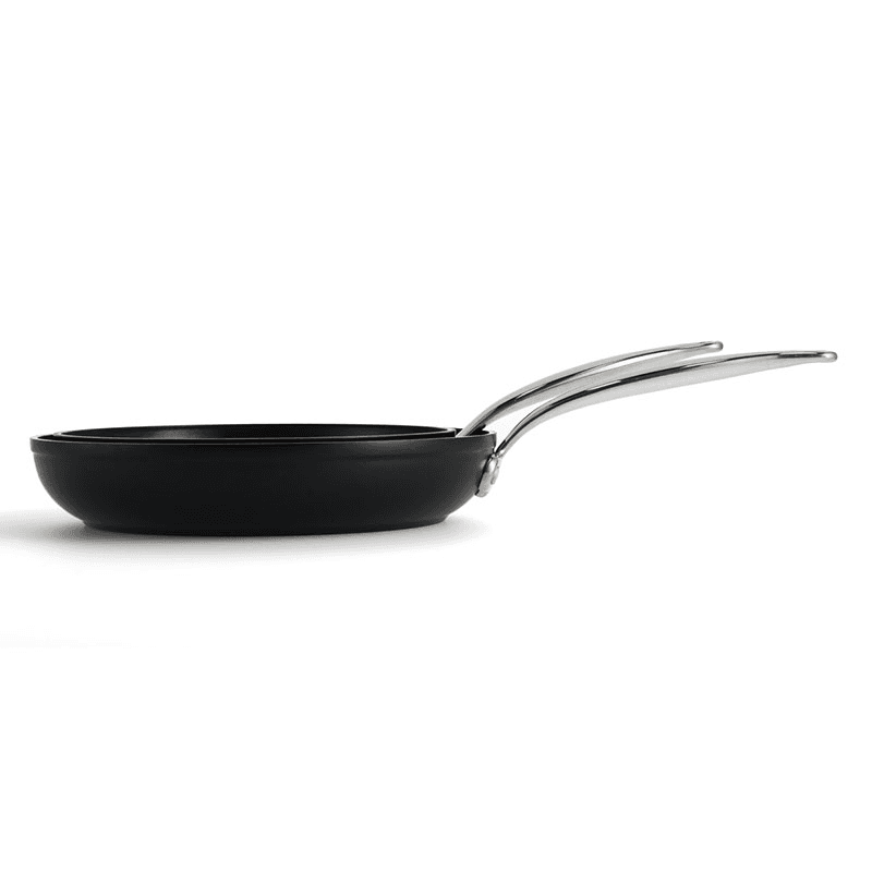Barcelona Pro Non-Stick  Frying Pan Set with Pan Protector Sheet, 24, Black