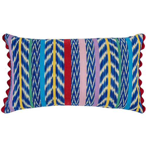 Image showing the Gloria Cushion, 42 x 70cm, Blue Multi product.