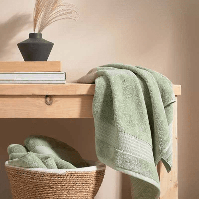 Organic Eco Twist Bath Towel, Thyme