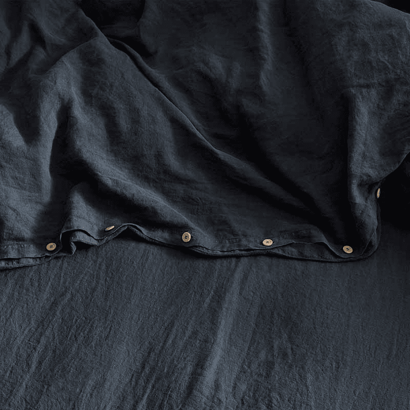 Linen King Size Duvet Cover, Ink