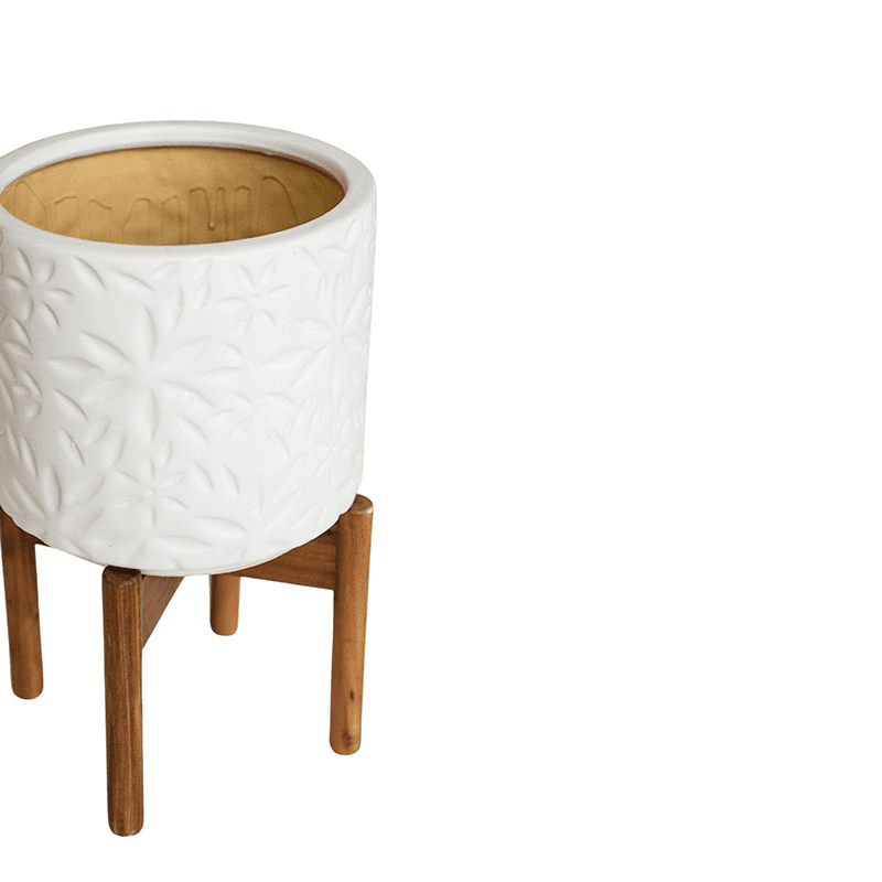 Aspen Planter, D22cm, White