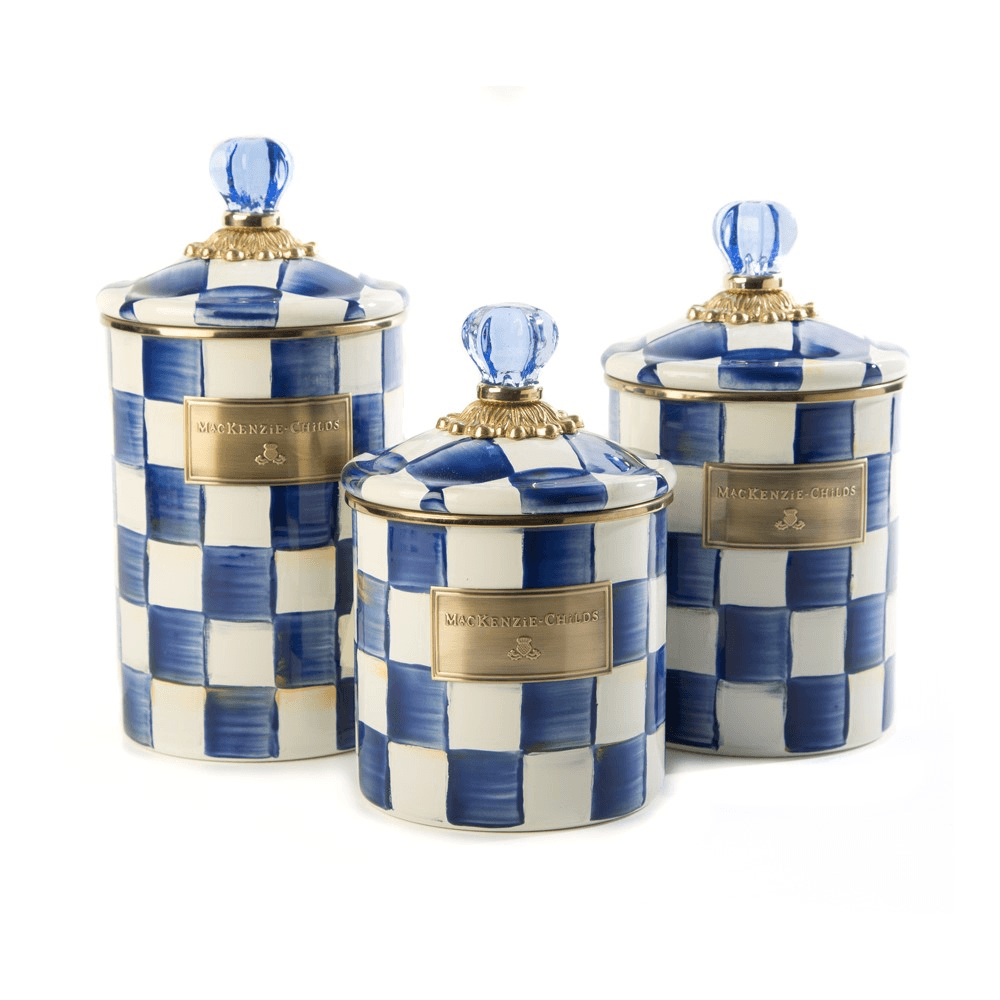 Royal Check Canister, 1.4L, Blue & White