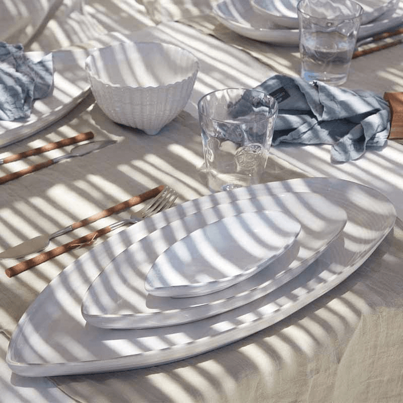 Aparte Set of 4 Trays, D19cm, White
