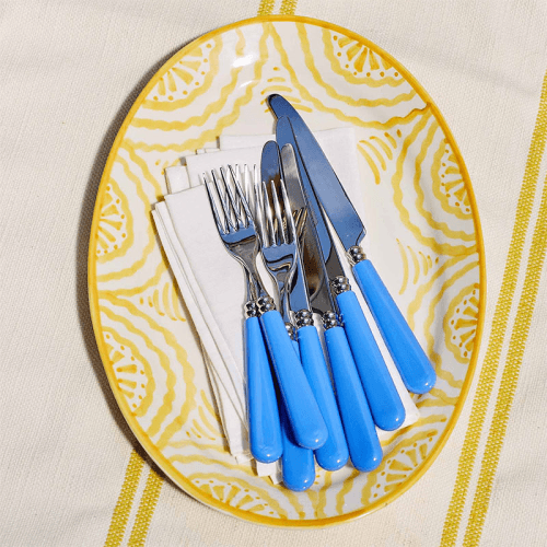 Image showing the Knife and Fork Set, Sky Blue product.