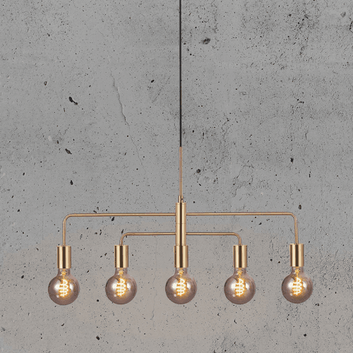 Image showing the Gloom Pendant, H74.cm, Brass product.