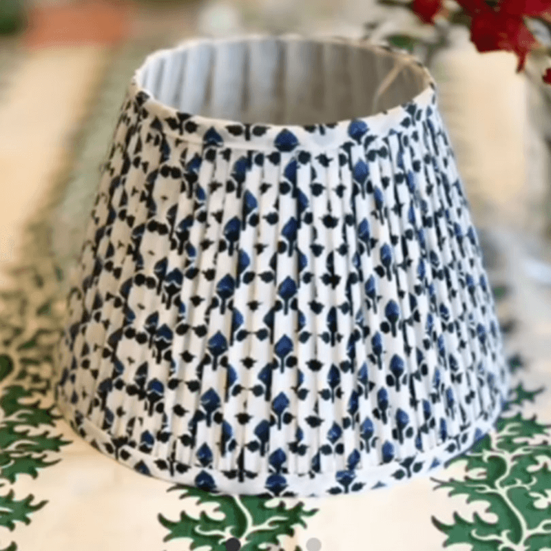 Bud Empire Lampshade, 14", Indigo