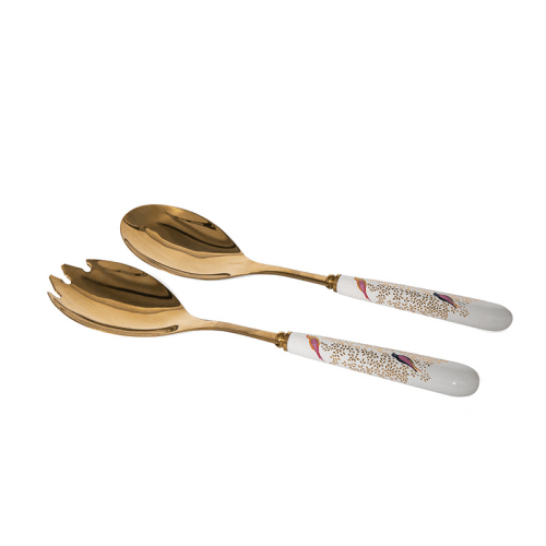 Image showing the Chelsea Pair of Salad Servers, 24cm, Gold product.
