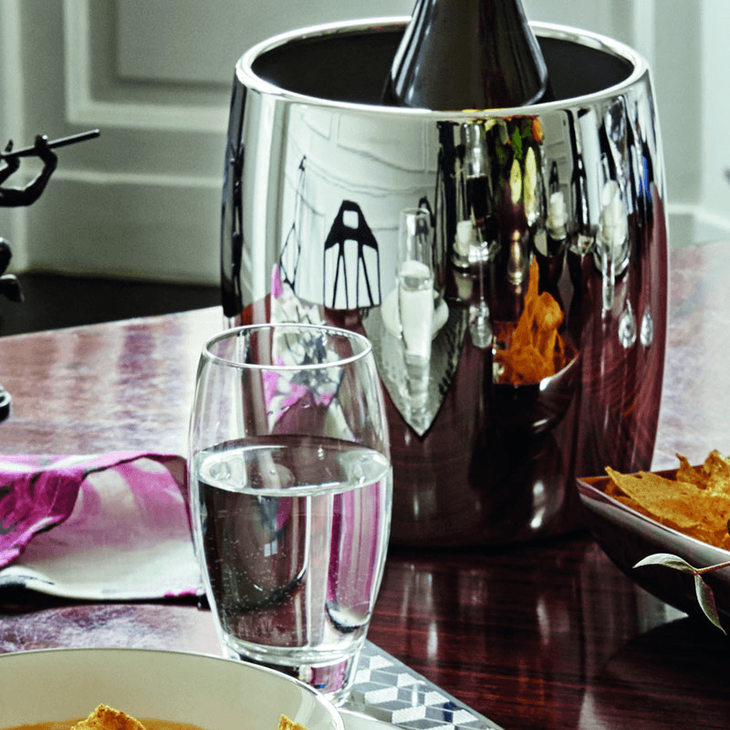 Sphera Insulated Wine Cooler, 18 x 10cm, Silver Plated