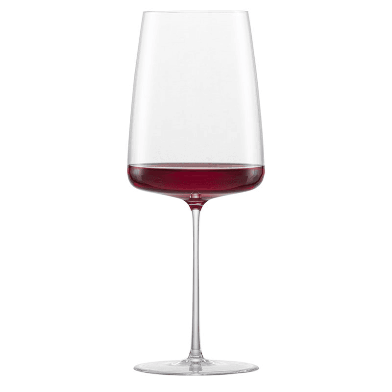 Simplify Set of 2 Crystal Red Wine Glasses, 555ml, Clear