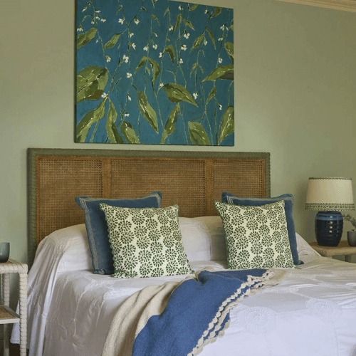 Image showing the Pavillion King Size Wooden Headboard, Green product.