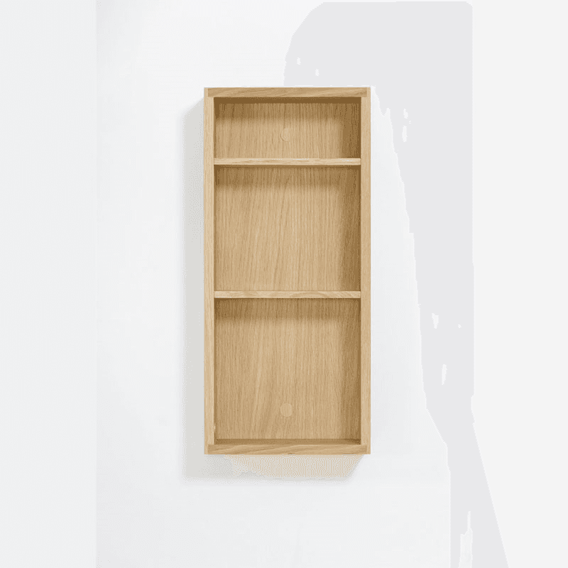 Slimline Box Shelf, H55 x W25cm, Oak