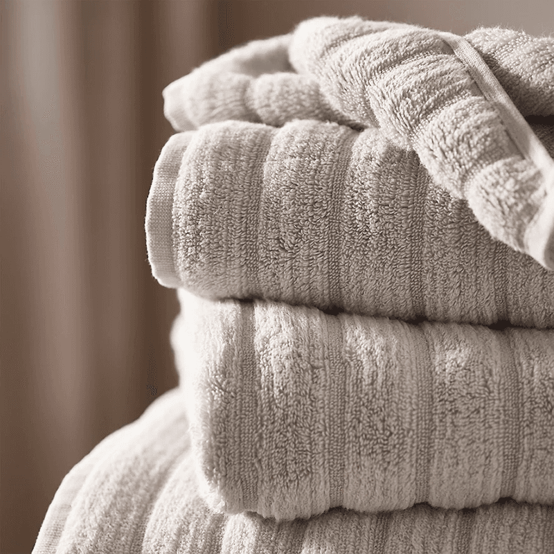 Rib Hydrocotton Bath Sheet, 100 x 150cm, Oatmeal