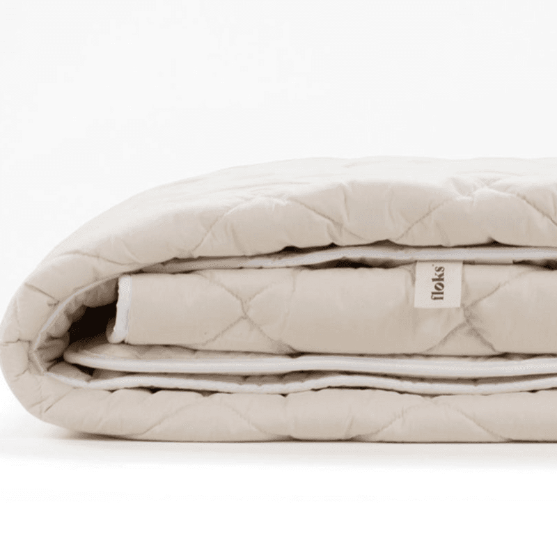 Luxury Deep Fill Organic Wool Mattress Topper, Double, Ecru