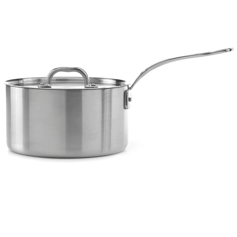Classic Triply Saucepan with Lid, 18cm, Stainless Steel