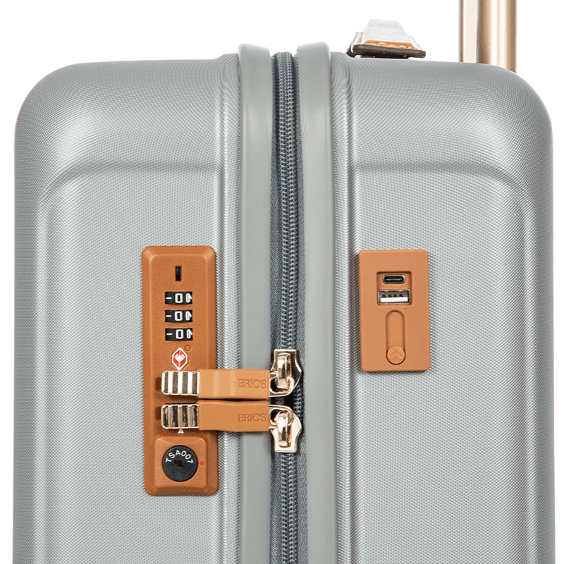 Capri Carry-on Suitcase, H55 x L38 x W23cm, Silver