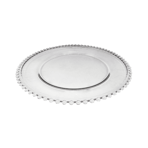 Image showing the Pearl Glass Charger, 33cm, Clear product.