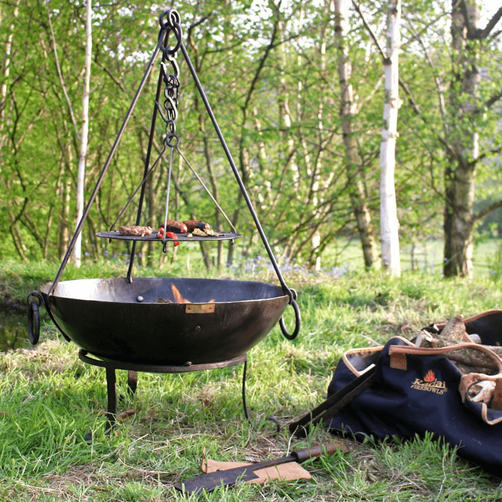 Tula Firepit with stand, Black