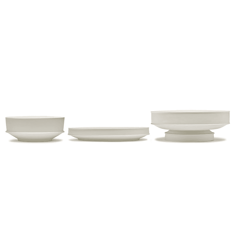 Dune Raised Bowl, D41cm, Alabaster