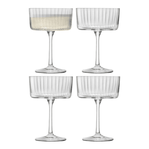 Image showing the Gio Line Set of 4 Champagne/Cocktail Glasses, 230ml, Clear product.