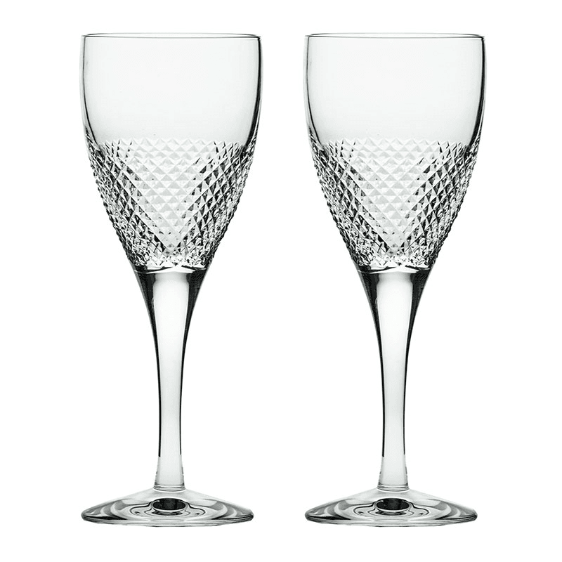 Tiara Set of 2 Wine Glasses, 280ml, Clear