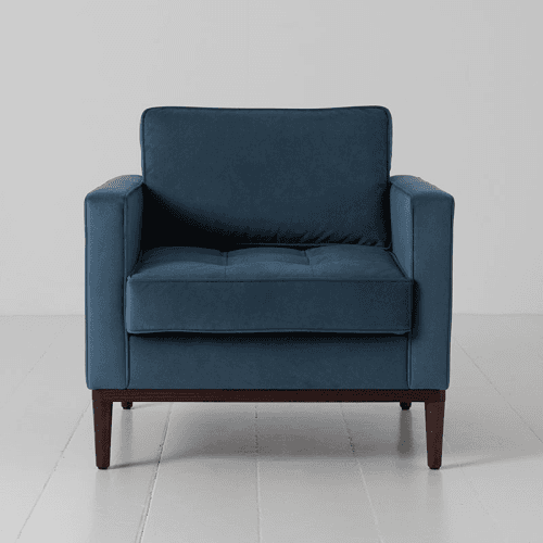 Image showing the Model 02 Velvet Armchair, Teal product.