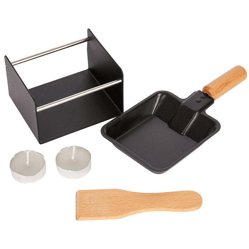 Individual serving raclette, 28 x 18 x 18cm, Black Wood