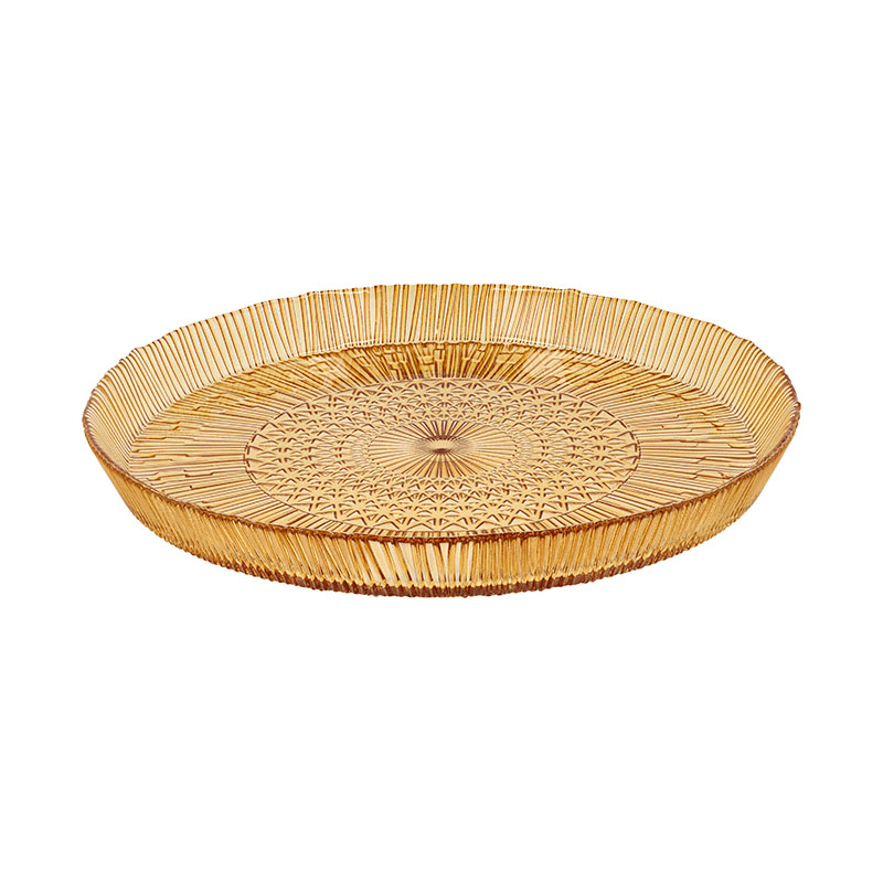 Kusintha Serving Dish, D30cm, Amber