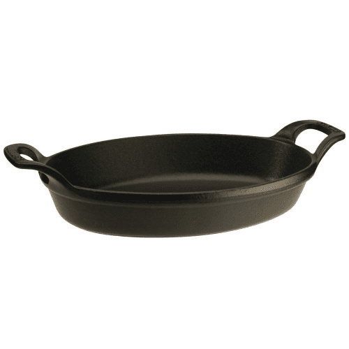 Image showing the Oval stackable dish, 28cm, black product.