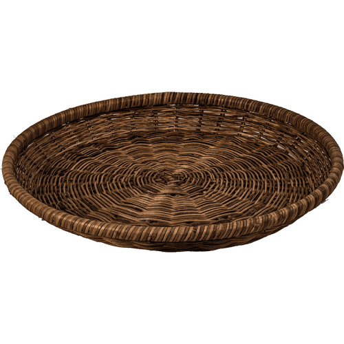 Image showing the Pecan Rattan Round Tray, D43cm, Brown product.