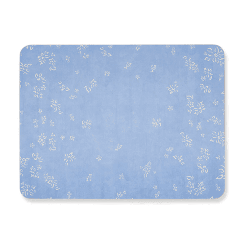 Image showing the Falling Flower Rectangle Placemat, 38 x 29 cm, Powder Blue product.