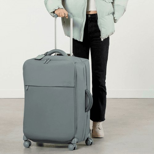 Image showing the Lost In Berlin Suitcase, H70 x L46 x W31cm, Cement Storm product.