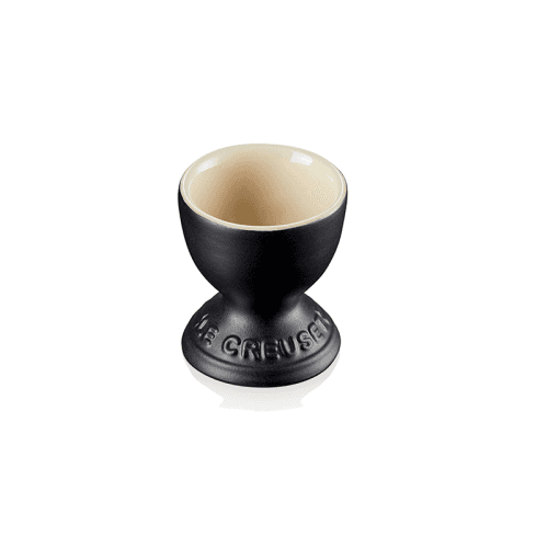 Image showing the Stoneware Egg cup, Satin Black product.