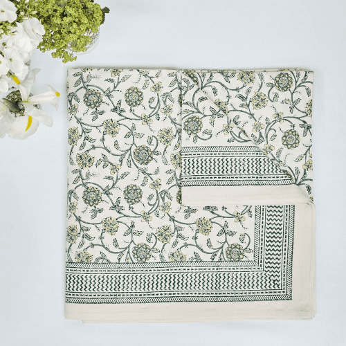 Image showing the Green Petals Tablecloth Large product.