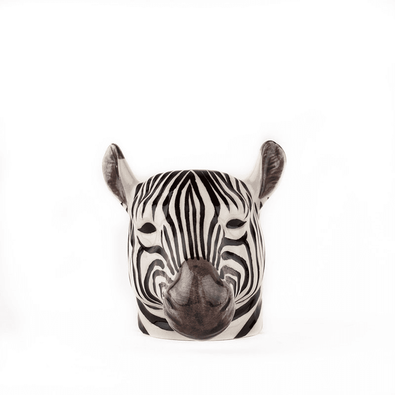 Zebra Egg Cup, H8.5cm, Black & White