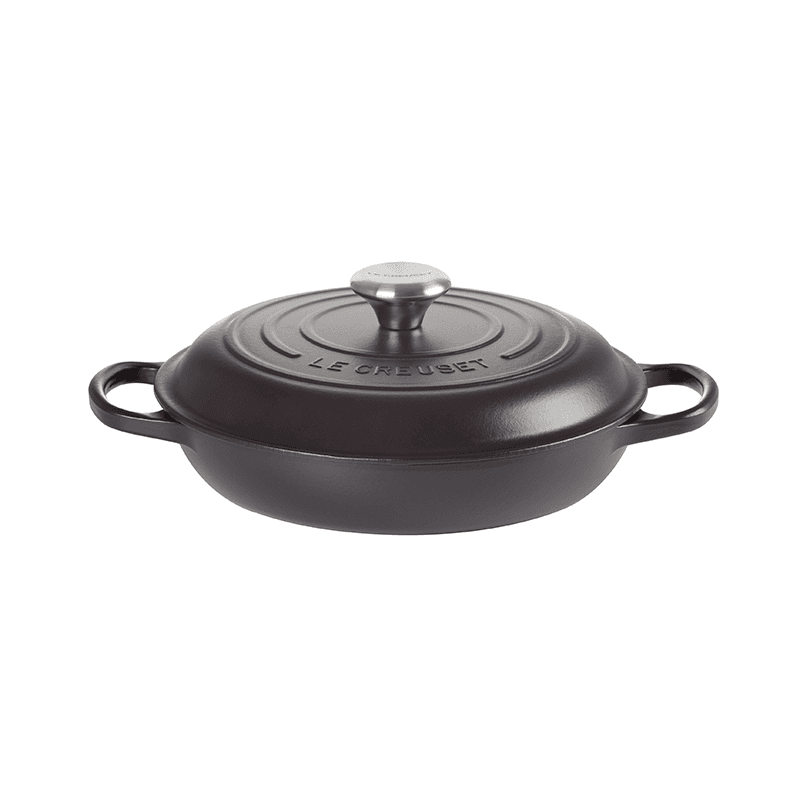 Signature Cast Iron Shallow casserole, 30cm - 3.2 litre, Satin Black