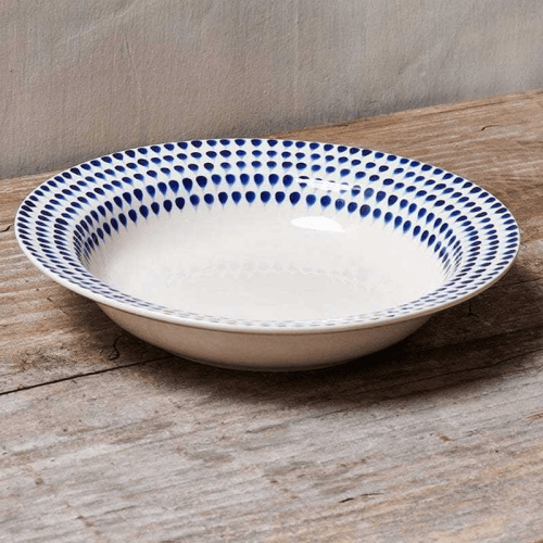 Image showing the Indigo Drop Pasta Bowl, D23cm, White Clay product.