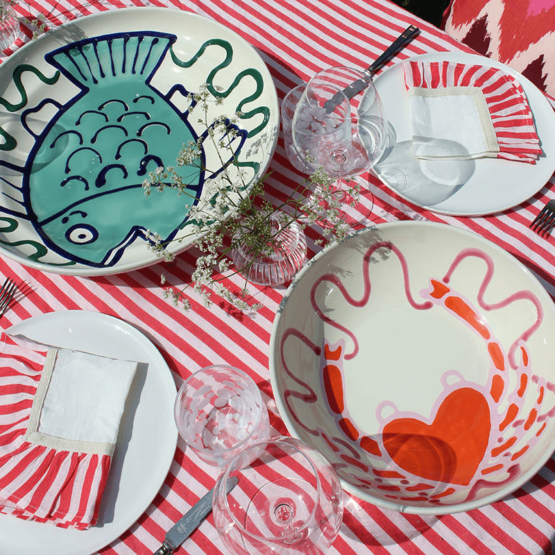 Crab Bowl, D30cm, Orange