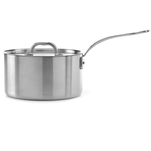 Image showing the Classic Triply Saucepan with Lid, 16cm, Stainless Steel product.