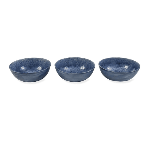 Image showing the Fiskardo Set of 3 Nibble Bowls, Blue product.