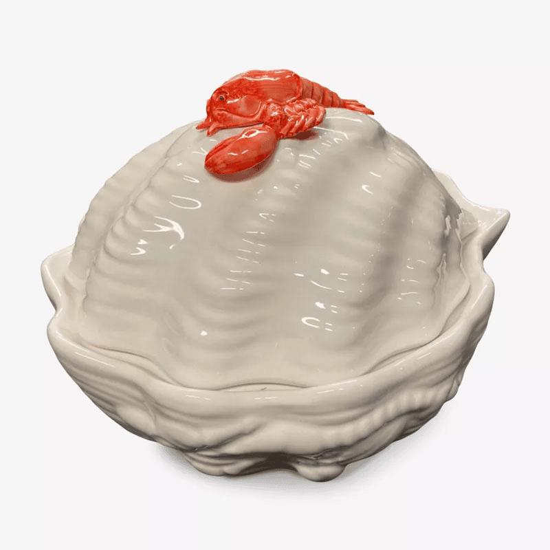 The Lobster Bowl, L30 x W28cm, White