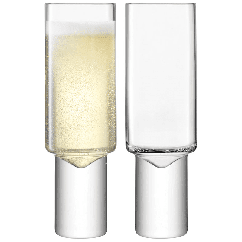 Boris Set of 2 Champagne Flutes, 240ml, Clear
